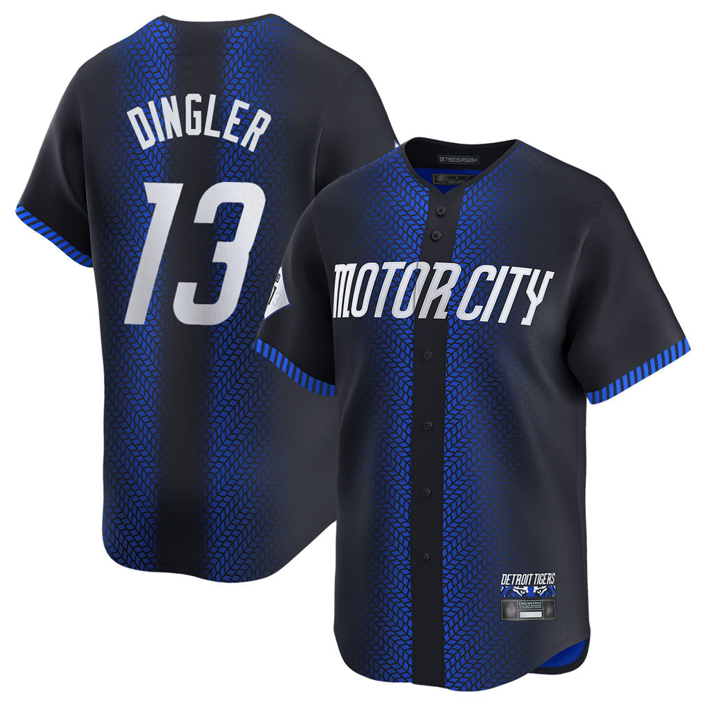 Elroe D.Tigers #13 Dillon Dingler Player Navy City Connect Home Limited Stitched Jerseys