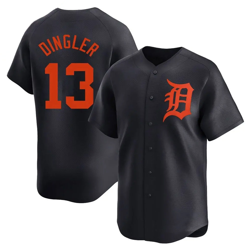 Elroe D.Tigers #13 Dillon Dingler Player Navy Home Limited Stitched Jerseys