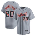 Elroe D.Tigers #20 Spencer Torkelson Player Gray Home Limited Stitched Jerseys