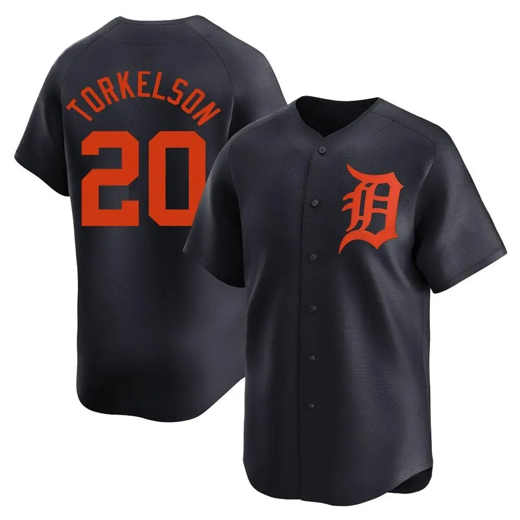 Elroe D.Tigers #20 Spencer Torkelson Player Navy Home Limited Stitched Jerseys