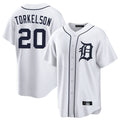 Elroe D.Tigers #20 Spencer Torkelson Player White Home Game Stitched Jerseys