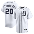 Elroe D.Tigers #20 Spencer Torkelson Player White Home Limited Stitched Jerseys