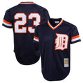 Elroe D.Tigers #23 Kirk Gibson Player Mitchell & Ness Navy 1984 Mesh Batting Practice  T-shirt Stitched Jerseys