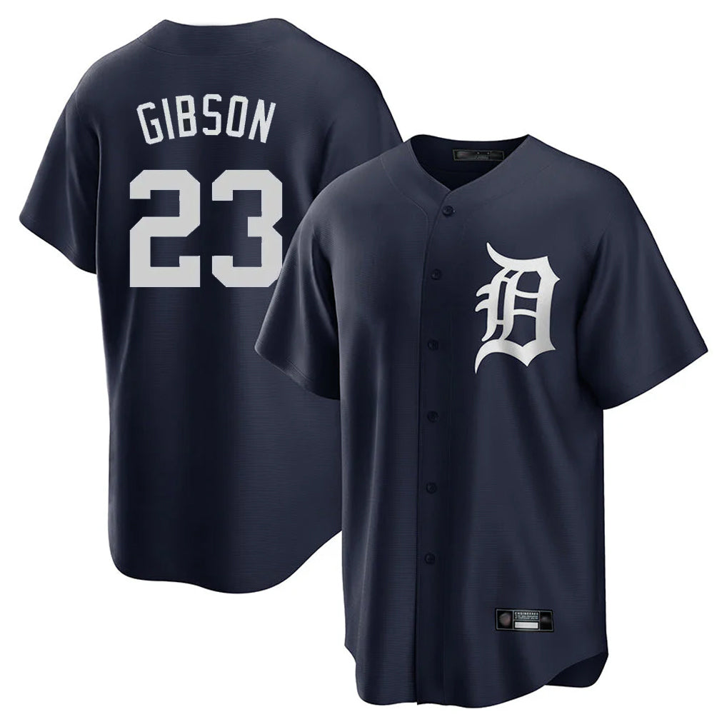 Elroe D.Tigers #23 Kirk Gibson Player Navy Game Home Stitched Jerseys