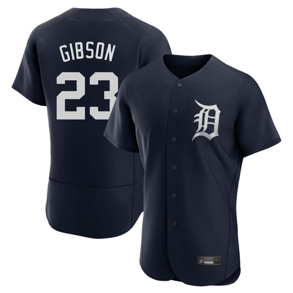Elroe D.Tigers #23 Kirk Gibson Player Navy Limited Elite Home Stitched Jerseys