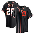 Elroe D.Tigers #28 Javier B¡§¡éez Player Black Fashion Out Home Game Stitched Jerseys