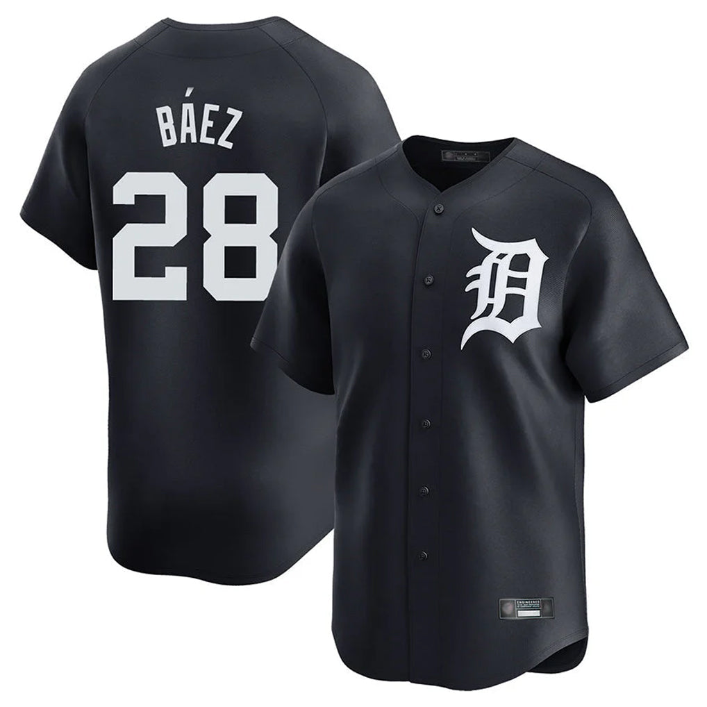 Elroe D.Tigers #28 Javier B¡§¡éez Player Navy Home Limited Game Stitched Jerseys