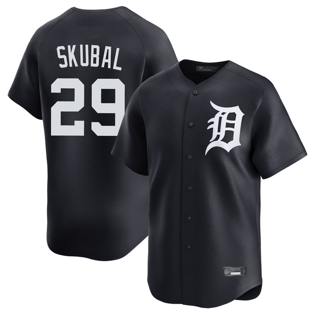 Elroe D.Tigers #29 Tarik Skubal Player Navy Home Limited Game Stitched Jerseys