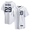 Elroe D.Tigers #29 Tarik Skubal Player White Home Game Stitched Jerseys