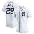 Elroe D.Tigers #29 Tarik Skubal Player White Limited Elite Home Stitched Jerseys