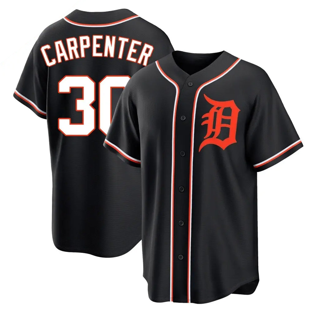 Elroe D.Tigers #30 Kerry Carpenter Player Black Fashion Out Home Game Stitched Jerseys