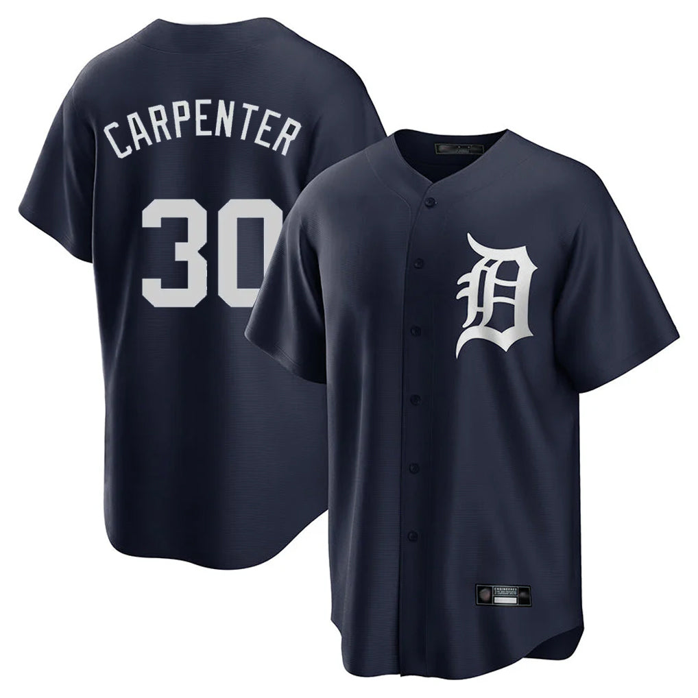 Elroe D.Tigers #30 Kerry Carpenter Player Navy Game Home Stitched Jerseys