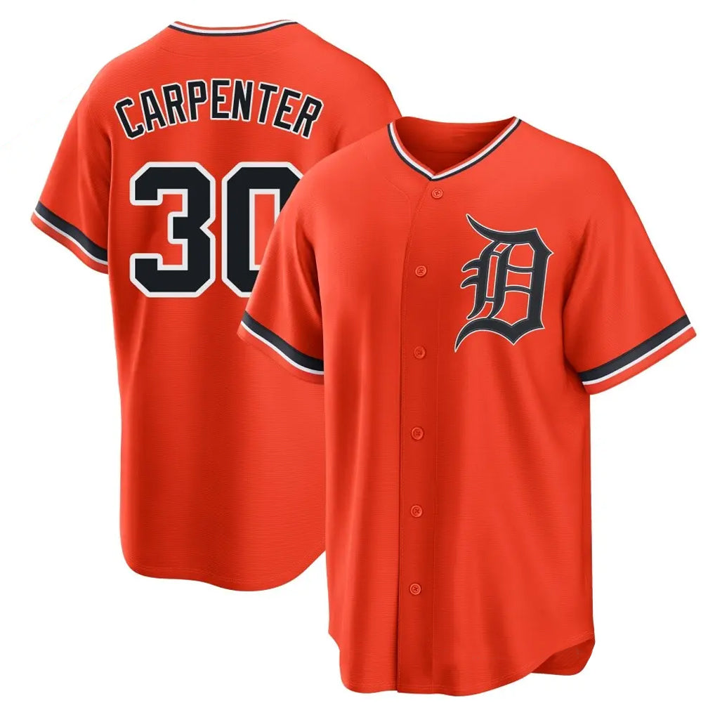 Elroe D.Tigers #30 Kerry Carpenter Player Orange Home Game Stitched Jerseys