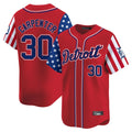 Elroe D.Tigers #30 Kerry Carpenter Player Red Independence Day Vapor Premier Limited Stitched Jerseys