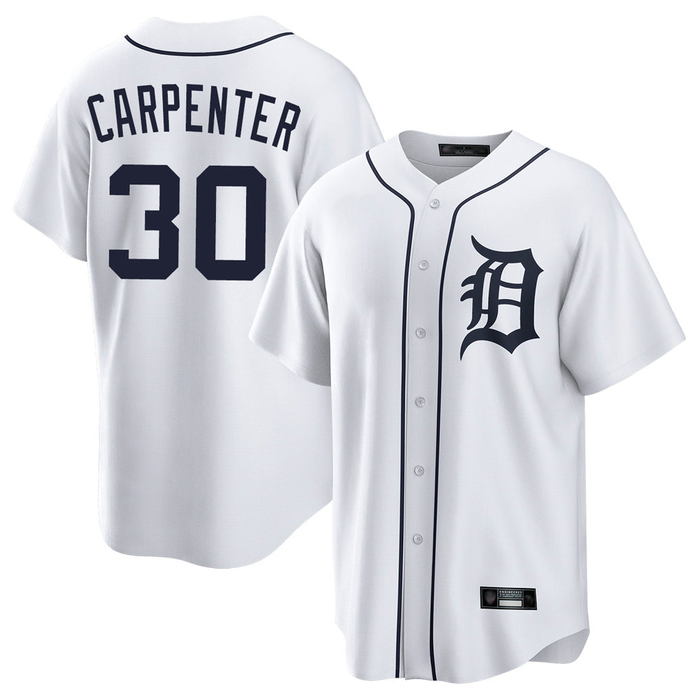 Elroe D.Tigers #30 Kerry Carpenter Player White Home Game Stitched Jerseys