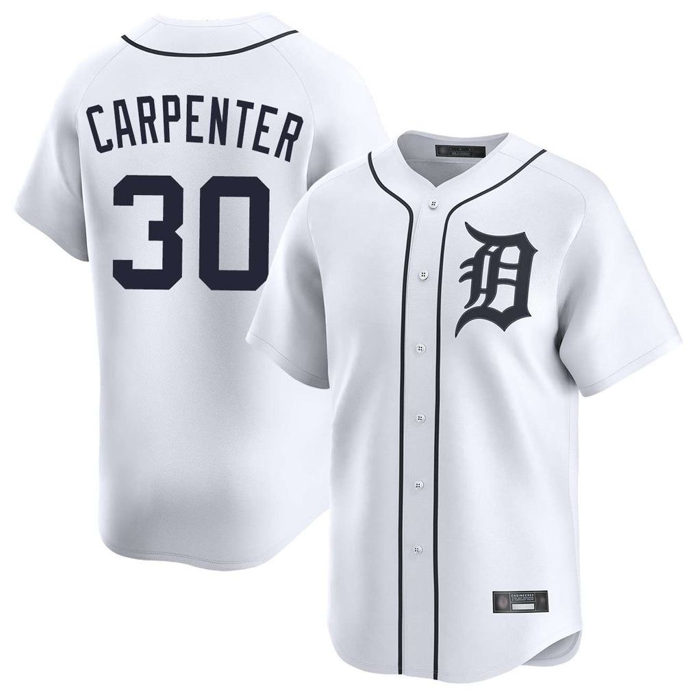 Elroe D.Tigers #30 Kerry Carpenter Player White Home Limited Stitched Jerseys