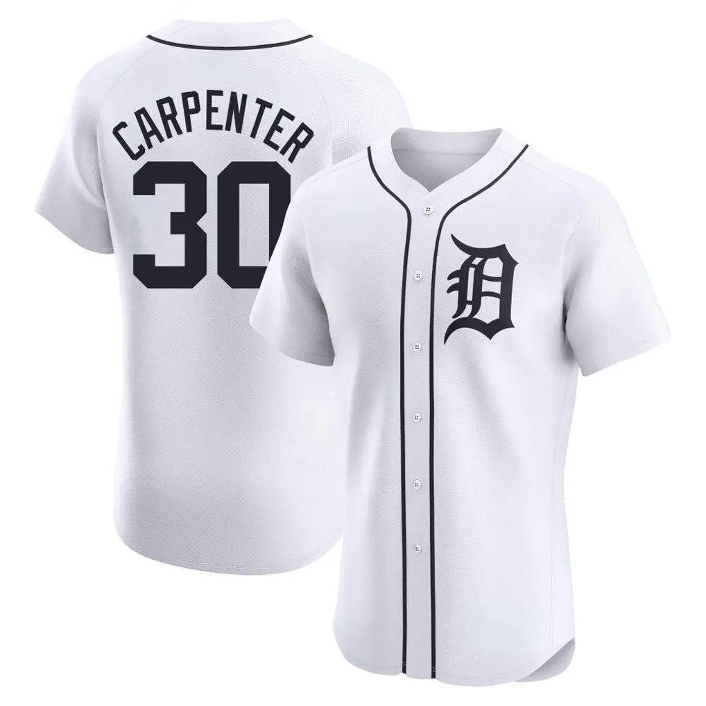 Elroe D.Tigers #30 Kerry Carpenter Player White Limited Elite Home Stitched Jerseys