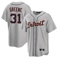 Elroe D.Tigers #31 Riley Greene Player Gray Home Game Stitched Jerseys