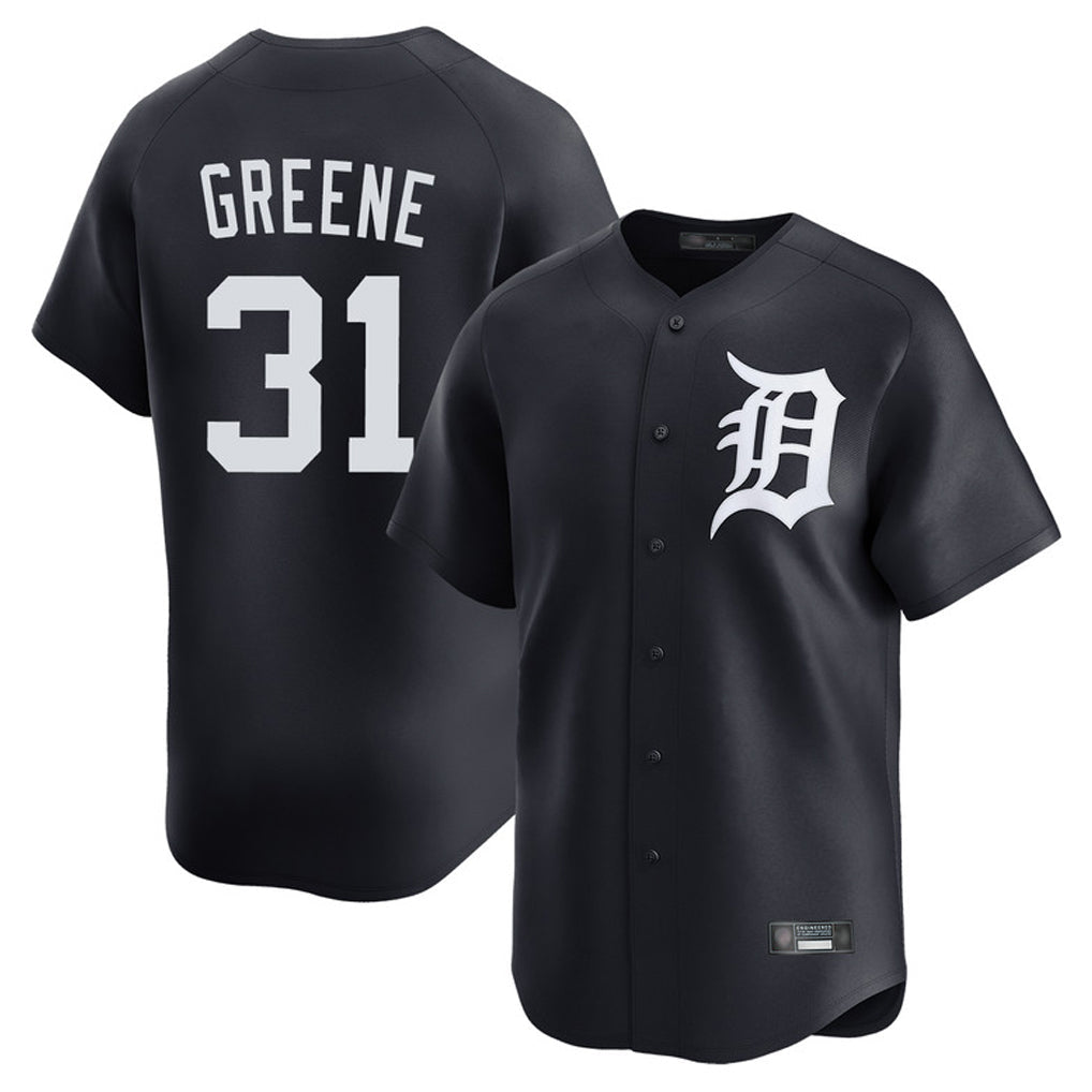 Elroe D.Tigers #31 Riley Greene Player Navy Home Limited Game Stitched Jerseys