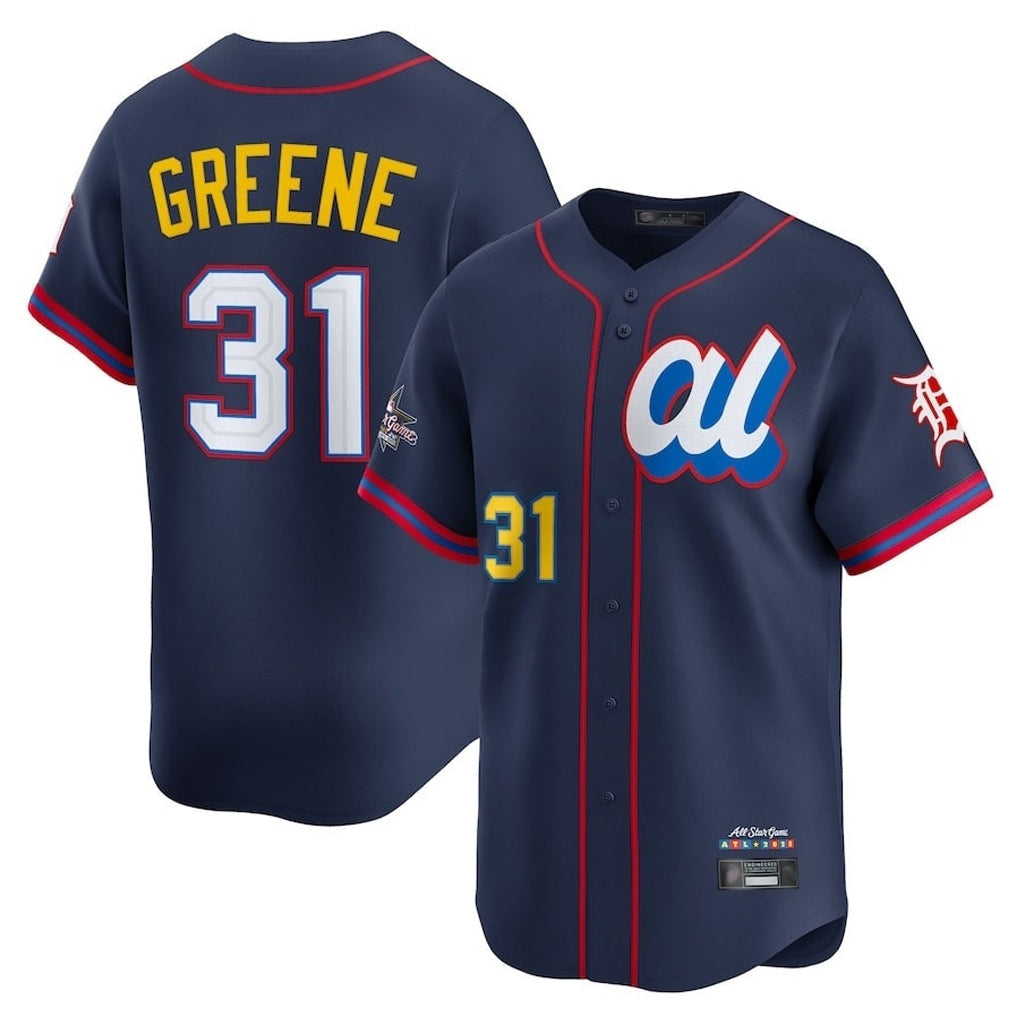 Elroe D.Tigers #31 Riley Greene Player Navy Limited American League All-Star Edition Stitched Jerseys