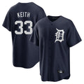 Elroe D.Tigers #33 Colt Keith Player Navy Game Home Stitched Jerseys