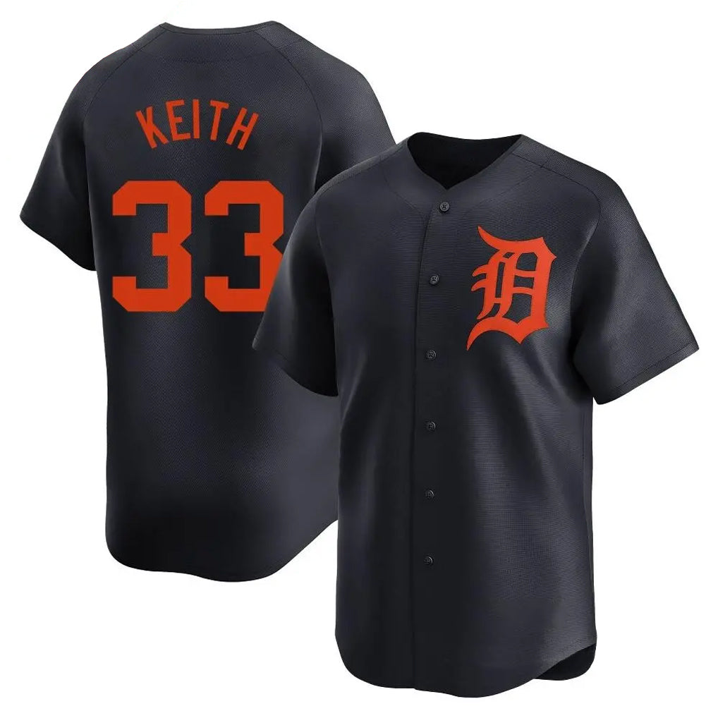 Elroe D.Tigers #33 Colt Keith Player Navy Home Limited Stitched Jerseys