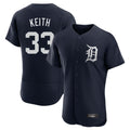 Elroe D.Tigers #33 Colt Keith Player Navy Limited Elite Home Stitched Jerseys