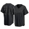 Elroe D.Tigers #35 Justin Verlander Player Black T-shirt Home Game Stitched Jerseys