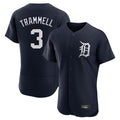 Elroe D.Tigers #3 Alan Trammell Player Navy Limited Elite Home Stitched Jerseys