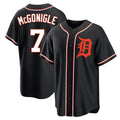 Elroe D.Tigers #7 Kevin McGonigle Player Black Fashion Out Home Game Stitched Jerseys
