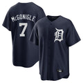 Elroe D.Tigers #7 Kevin McGonigle Player Navy Game Home Stitched Jerseys