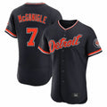 Elroe D.Tigers #7 Kevin McGonigle Player Navy Limited Elite Home Game Stitched Jerseys