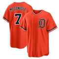 Elroe D.Tigers #7 Kevin McGonigle Player Orange Home Game Stitched Jerseys