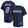 Elroe D.Tigers #8 Matt Vierling Player Navy City Connect Home Limited Stitched Jerseys