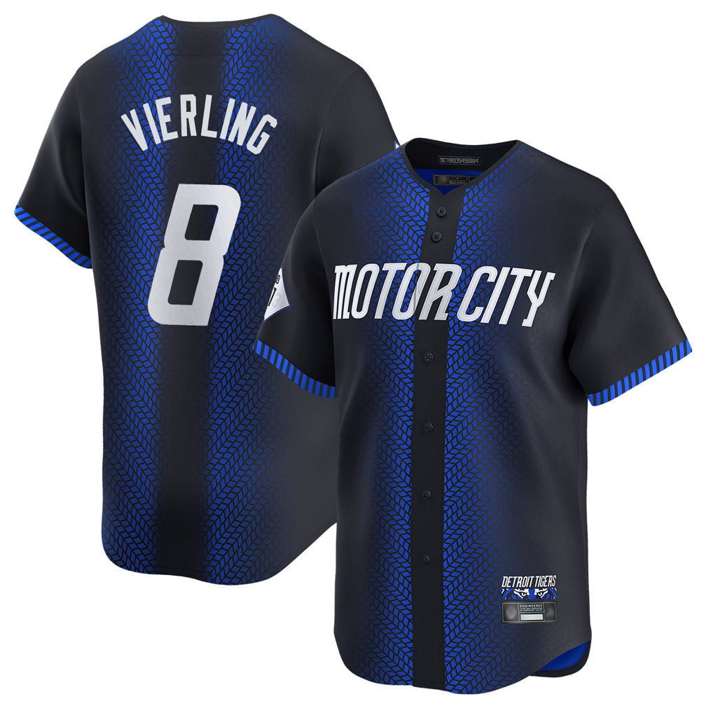 Elroe D.Tigers #8 Matt Vierling Player Navy City Connect Home Limited Stitched Jerseys
