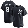 Elroe D.Tigers #8 Matt Vierling Player Navy Home Limited Game Stitched Jerseys