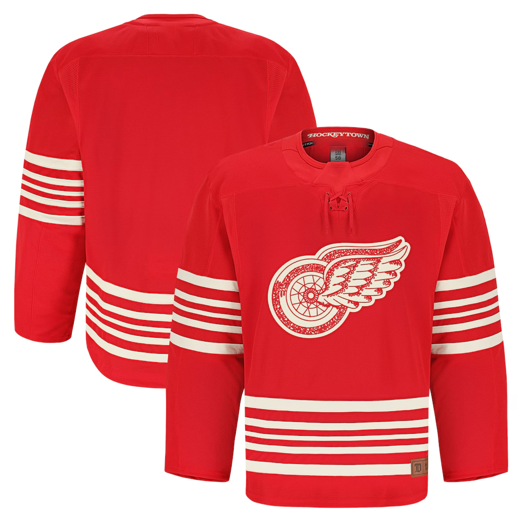 Elroe D.Red wings Red Centennial Authentic Pro Jersey