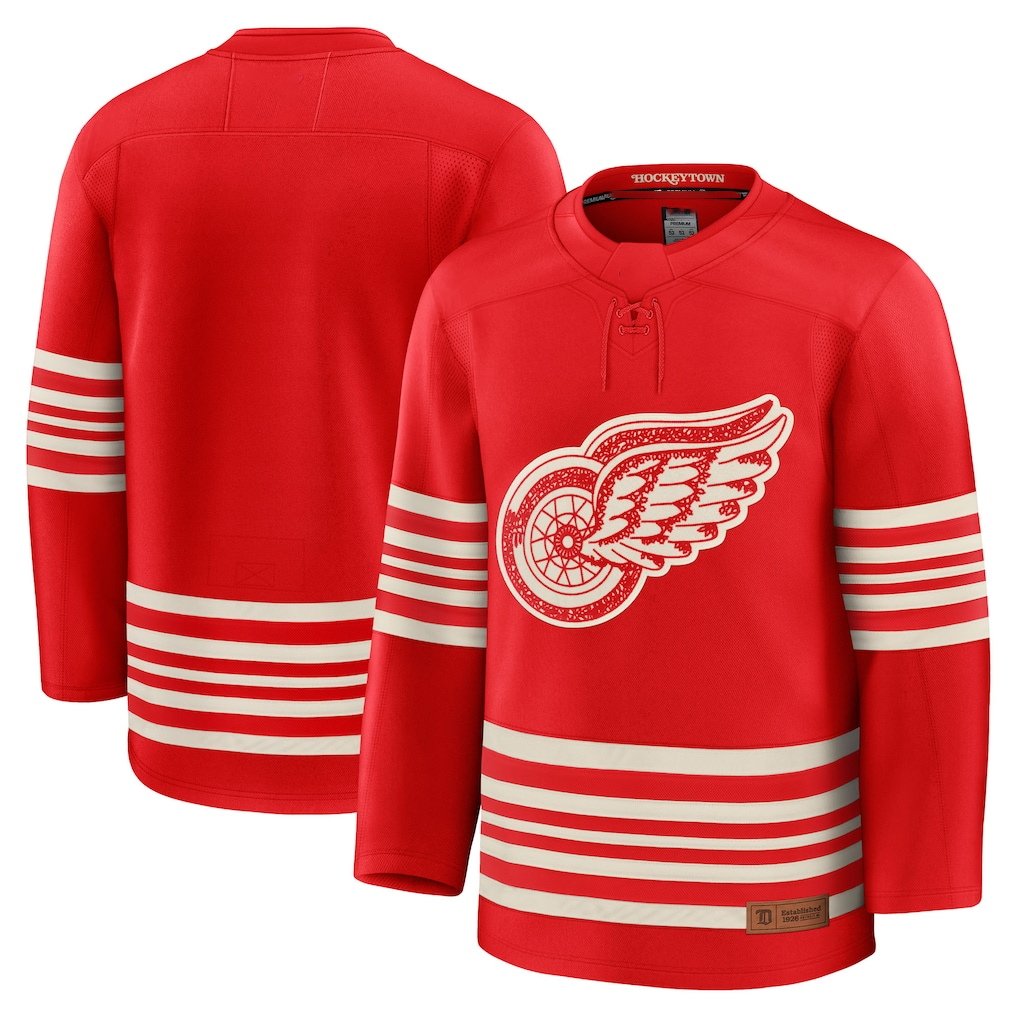 Elroe D.Red wings Red Centennial Premium Jerseys