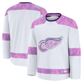 Elroe D.Red wings White 2024 Hockey Fights Cancer Practice Jerseys