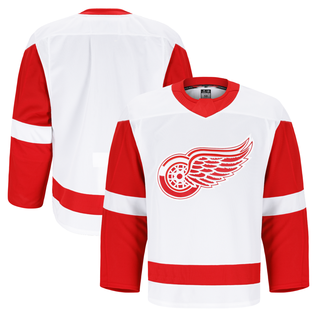 Elroe D.Red wings White Away Authentic Pro Jerseys