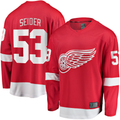 Elroe D.Red wings #53 Moritz Seider Red Home Breakaway Player Jerseys