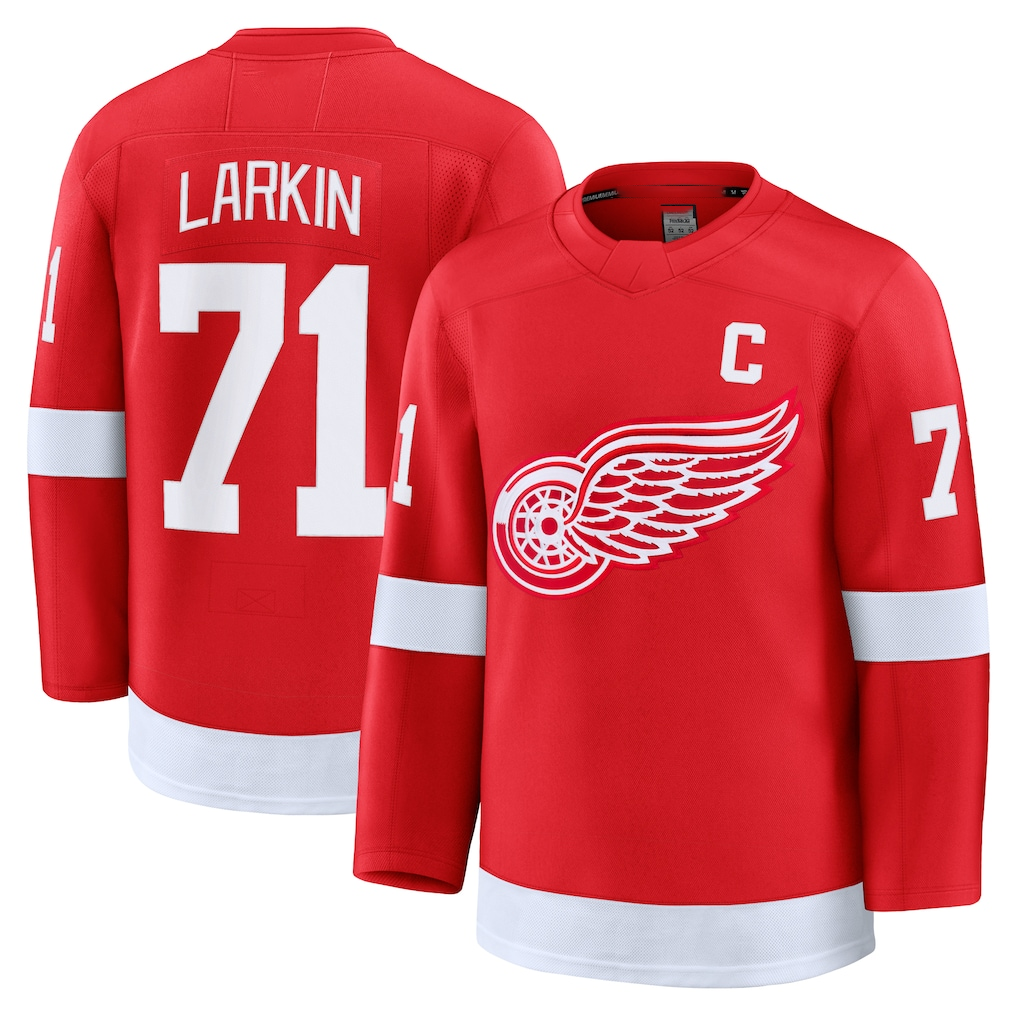 Elroe D.Red wings #71 Dylan Larkin Red Home Premium Jerseys