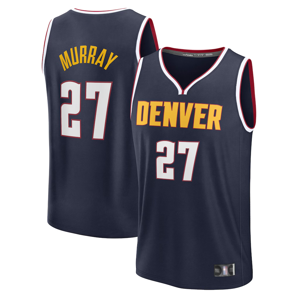 Elroe D.Nuggets #27 Jamal Murray Navy Fast Break Replica Player Jerseys - Icon Edition