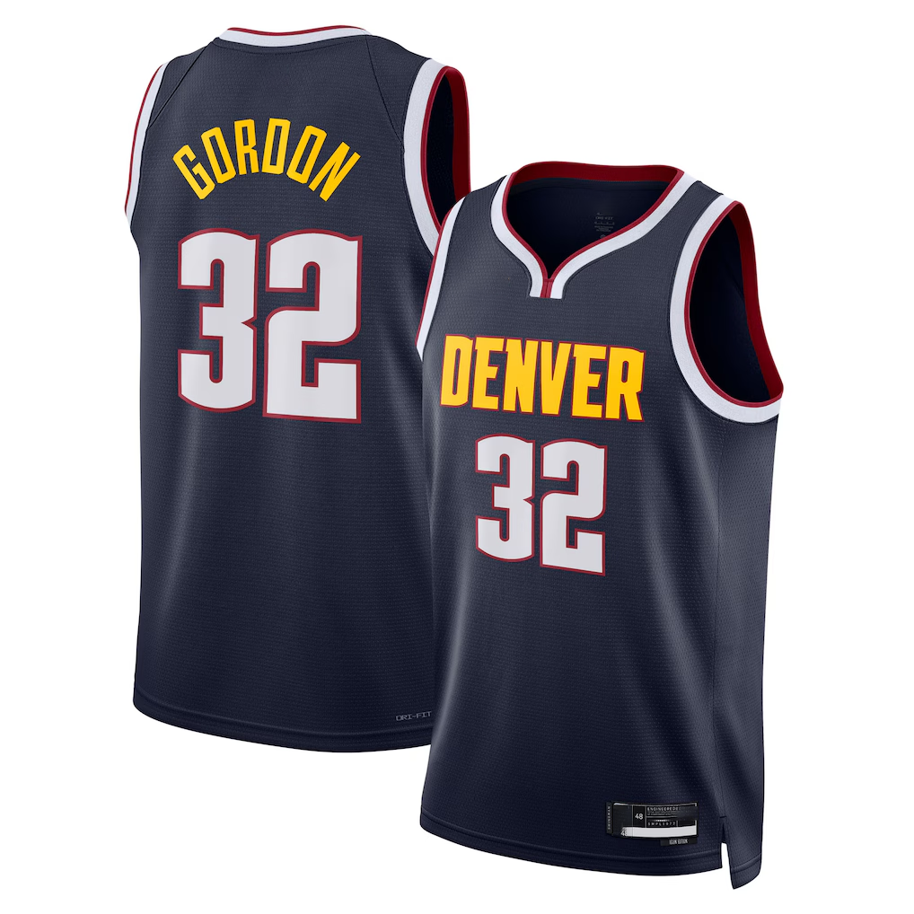 Elroe D.Nuggets #32 Aaron Gordon Navy Swingman Replica Jerseys - Icon Edition