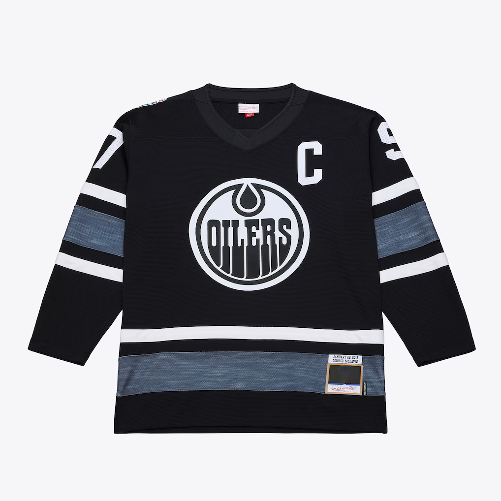 Elroe E.Oilers Connor McDavid Mitchell & Ness Black 2019 All-Star Game Power Play Jerseys