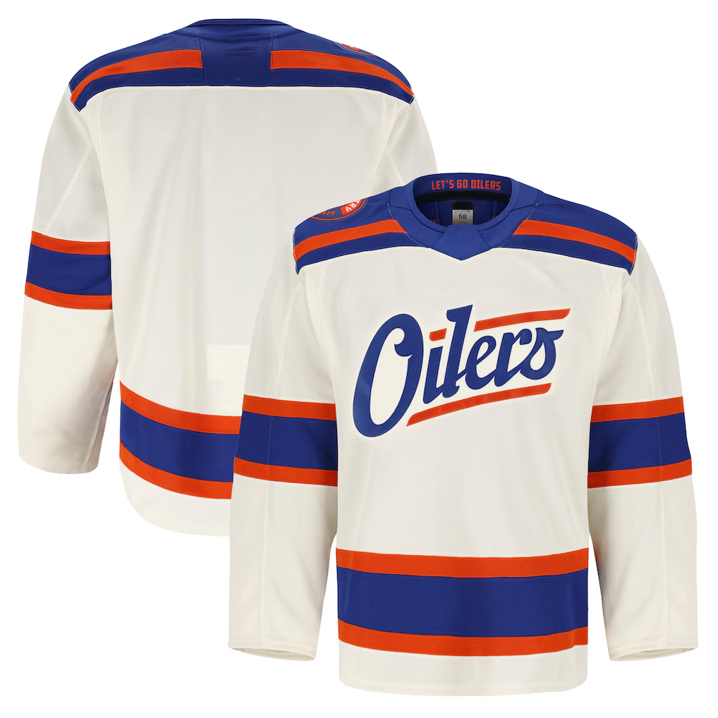 Elroe E.Oilers Light Beige Alternate Authentic Pro Jerseys