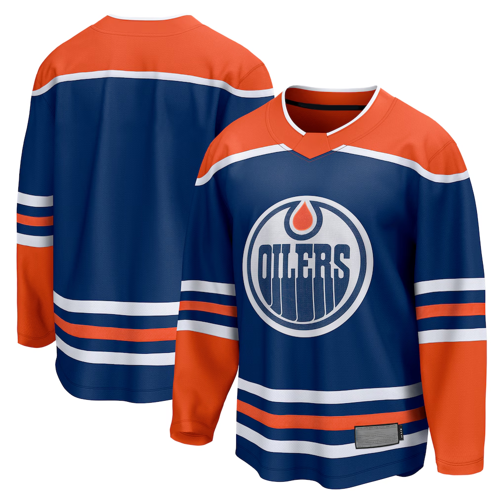 Elroe E.Oilers Royal Home Breakaway Blank Jerseys