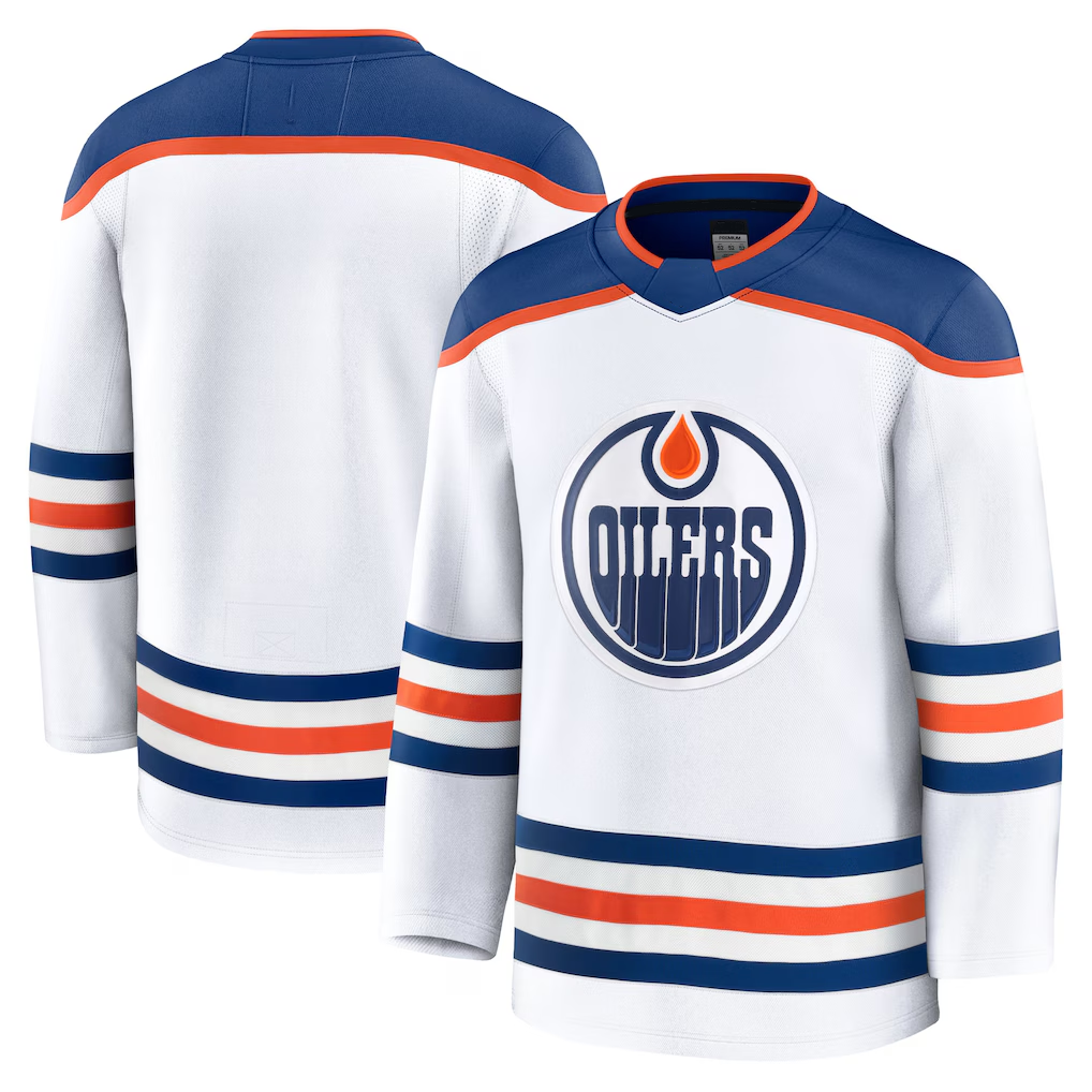 Elroe E.Oilers White Away Premium Jerseys