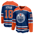 Elroe E.Oilers #18 Zach Hyman Royal Home Breakaway Player Jerseys
