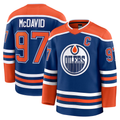 Elroe E.Oilers #97 Connor McDavid Royal Home Premium Jerseys